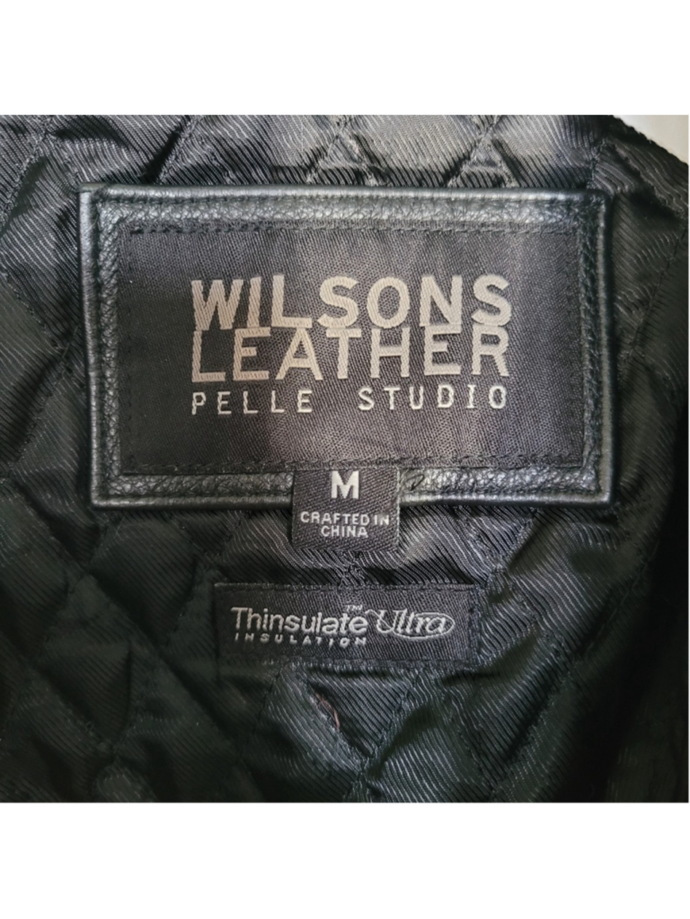 Wilson's leather black jacket Thinsulate Liner - Men’s Medium 4 buttons - Picture 2 of 11